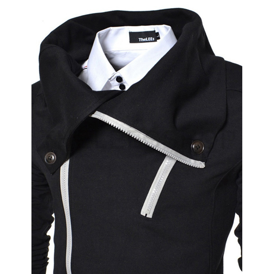 Men's Down Parkas Hoodies Coat Male Long Sleeve Solid Color Hooded Sweatshirt Zipper Black Big Size Poleron Autumn Sweatshirts 221123