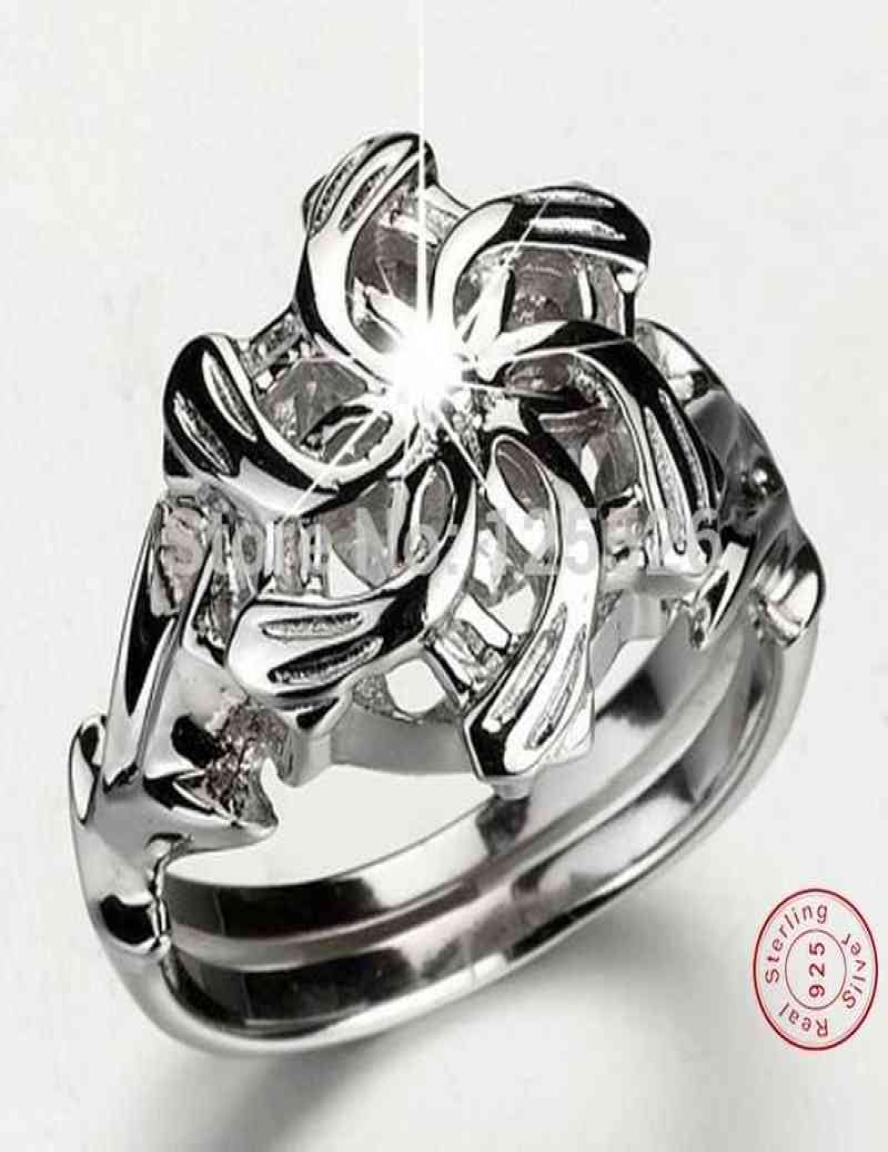 Handmade The Galadriel Nenya Charm White AAAA CZ Simulated stones S925 Sterling Silver Lady Wedding Ring Size 510 H2204147570275