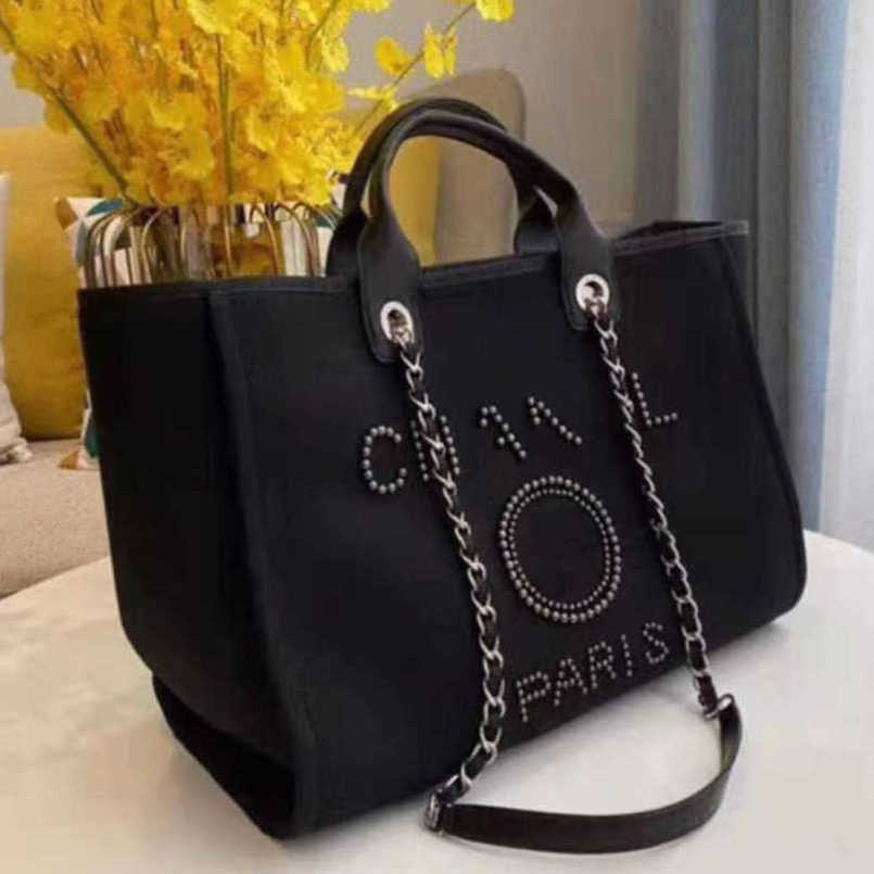 Fashion Luxury Women's Evening Bags Ch Brand Canvas Handbag Classic Pearl Beach Hand Bag Designer Female Large Backpack Small Packs Portable Shopping Handbags Fpkj, Beige
Fashion Luxury Women's Evening Bags Ch Brand Canvas Handbag Classic Pearl Beach Hand Bag Designer Female Large Backpack Small Packs Portable Shopping Handbags Fpkj, Beige
