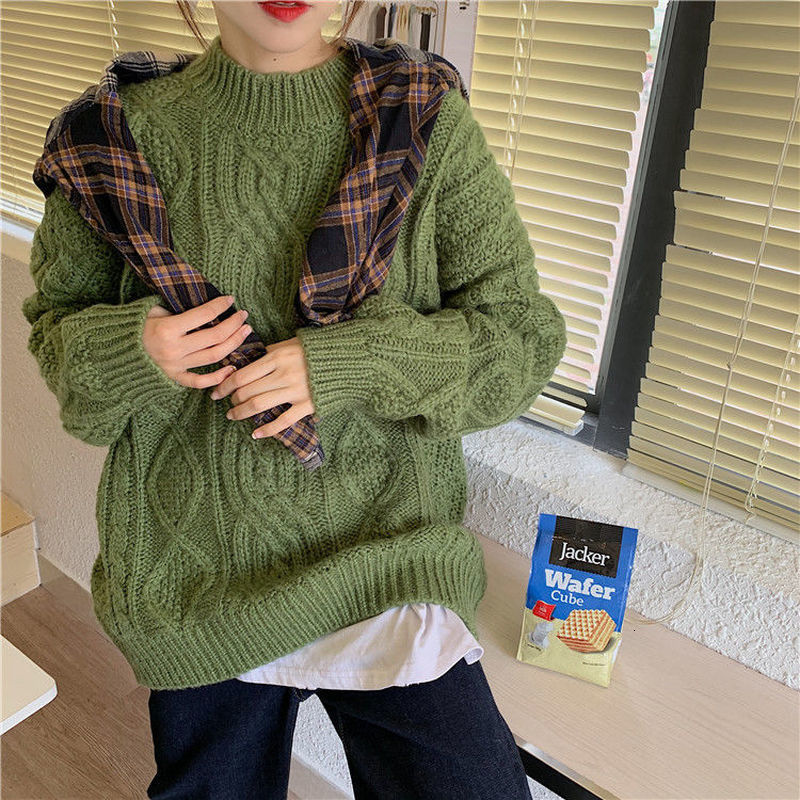 Women's Sweaters Pullovers Women Harajuku Korean Solid Chic Spring Autumn Vintage Femme Lady Soft All-match O-Neck Jumpers 221123