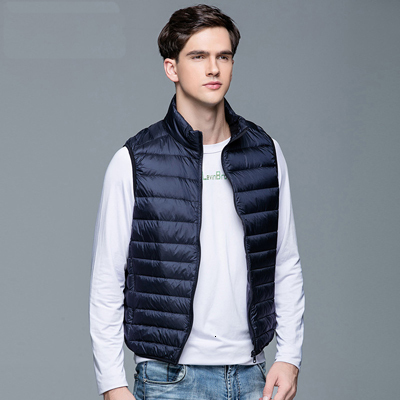 Men's Down Parkas Winter Coat 90% White Duck Puffer Vest Portable Ultra Light Sleeveless Jacket Waistcoat for Men 221123