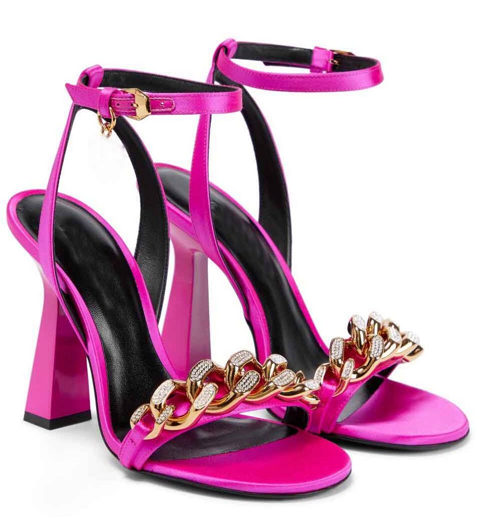 Luxury Brand Medusi Women's Sandals Shoes Golden Chain-link Straps Nappa Leather Zipped heel Pumps Elegant Lady High Heels EU35-43.BOX
Luxury Brand Medusi Women's Sandals Shoes Golden Chain-link Straps Nappa Leather Zipped heel Pumps Elegant Lady High Heels EU35-43.BOX