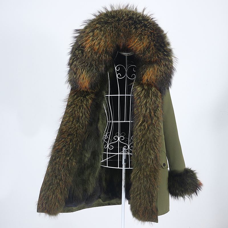Women's Fur Faux OFTBUY Winter Jacket Women Long Parka Real Coat Natural Raccoon Collar Hood Thick Warm Streetwear Parkas 221123