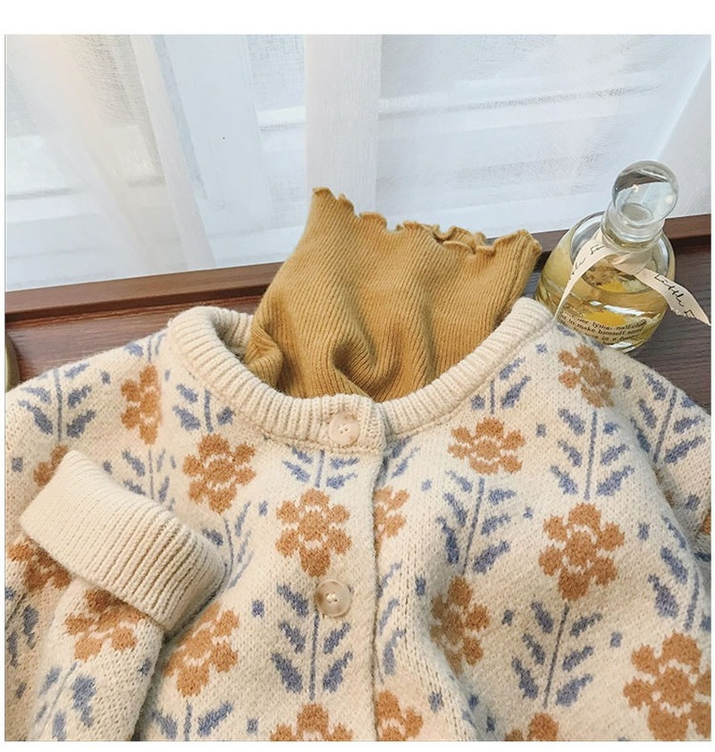 Women's Knits Tees Spring Autumn Women Young Style Prairie Chic Flowers Raglan Sleeve Floral Harajuku Sweater Knitted Cardigan Jumpers Thin cloth