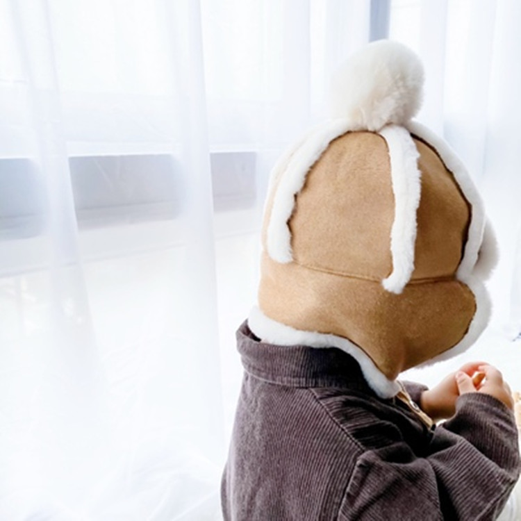 Caps Hats Baby Boys Girls Kids Children Ear Flap Muff Winter Warm Plush Cotton Outdoor Lei Feng Beanie Gifts 46-51cm 221122