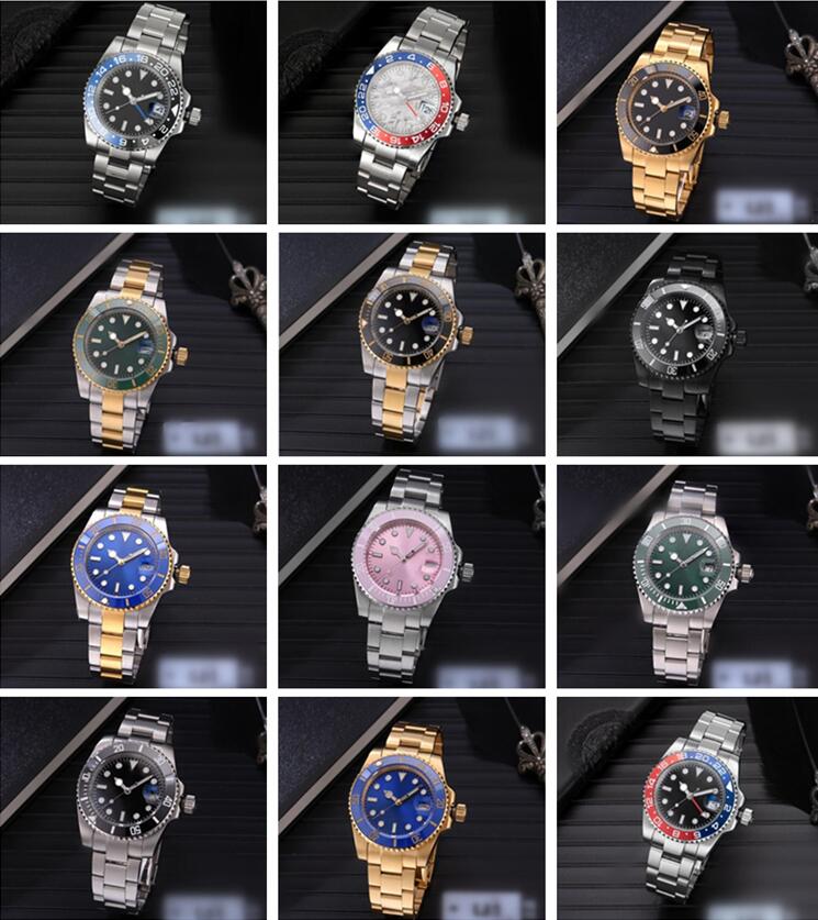 Mens automatic mechanical ceramics watches 41mm full stainless steel Gliding clasp Swim wristwatches sapphire super lumino
