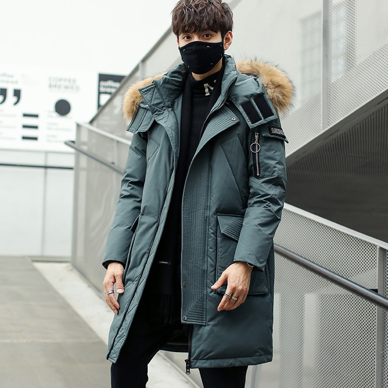 Men's Down Parkas Winter Male Casual Long Parka Overcoat Outdoor Multi-pocket Warm Thick Men White Duck Jacket Hooded Puffer Jackets Coat 221123