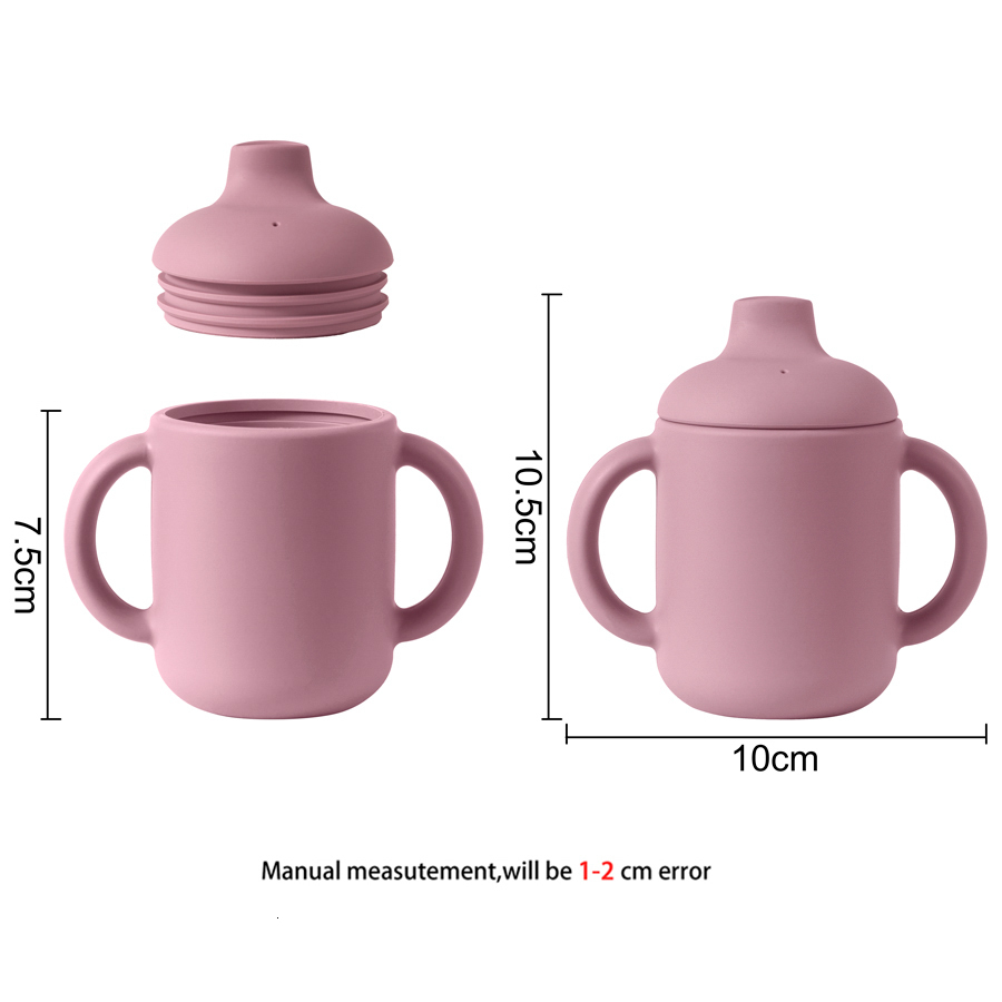 Cups Dishes Utensils Portable Baby Feeding Drinkware Cup born Learning Hand Shank Bottles Silicone Tableware Toddler Water Bottle Accessories 221122