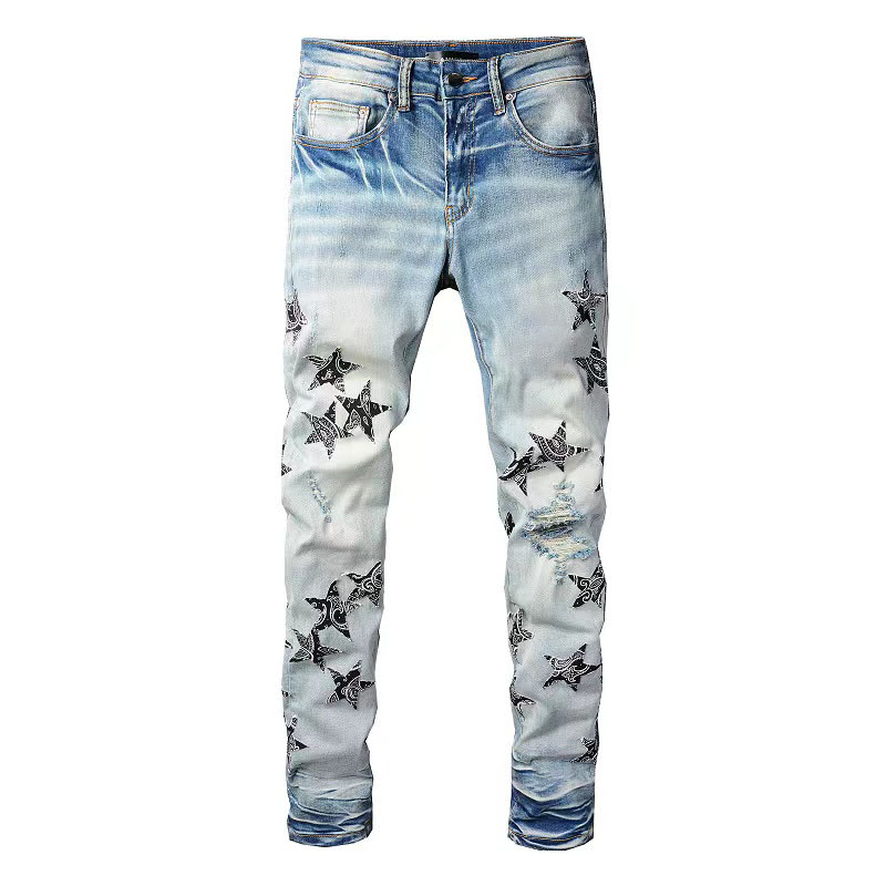Designer Stack European Purple Men Embroidery Quilting Ripped for Trend Brand Vintage Pant Fold Slim Skinny Fashion Jeans Xjnh
Designer Stack European Purple Men Embroidery Quilting Ripped for Trend Brand Vintage Pant Fold Slim Skinny Fashion Jeans Xjnh