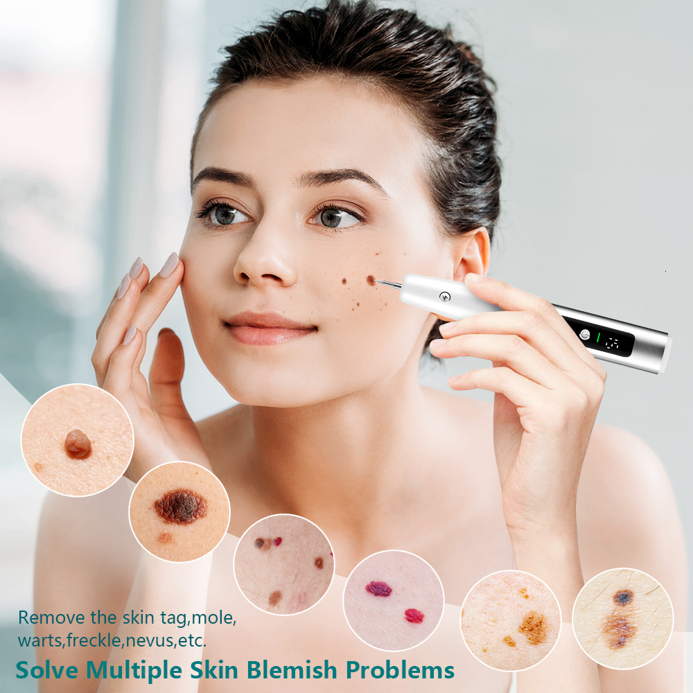 Face Care Devices Skin Tag Mole Remover for Dark Spots Laser Plasma Pen Electric Blemish Wart lcd Freckle Eliminator Black Dots Removal 221122