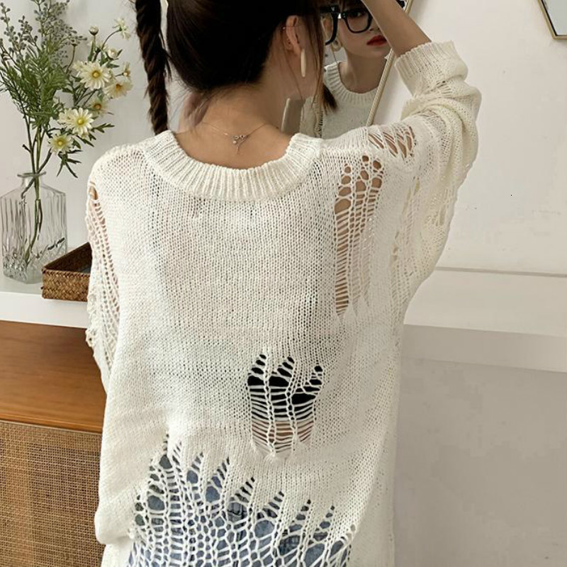 Women's Sweaters Women Loose Casual Fashionable O-Neck Knitting Solid Simple Korean Style Chic Daily Autumn Trendy Long Sleeve Pullovers 221123