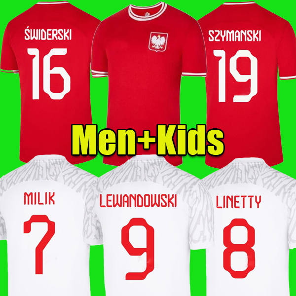 Poland Soccer Jerseys LEWANDOWSKI national team jersey 2022 World Cup MILIK PISZCZEK PIATEK GROSICKI ZIELINSKI KRYCHOWIAK football shirts men kids kit sets, 3rd
Poland Soccer Jerseys LEWANDOWSKI national team jersey 2022 World Cup MILIK PISZCZEK PIATEK GROSICKI ZIELINSKI KRYCHOWIAK football shirts men kids kit sets, 3rd