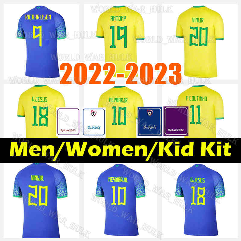 2022 Brazil Soccer Jersey 10 NEYMAR JR Camiseta de futbol L PAQUETA BRAZILS NERES P COUTINHO football shirt JESUS MARCELO PELE CASEMIRO brasil maillot football Men 23, Men 2022 jersey(ba xi)+patch
2022 Brazil Soccer Jersey 10 NEYMAR JR Camiseta de futbol L PAQUETA BRAZILS NERES P COUTINHO football shirt JESUS MARCELO PELE CASEMIRO brasil maillot football Men 23, Men 2022 jersey(ba xi)+patch