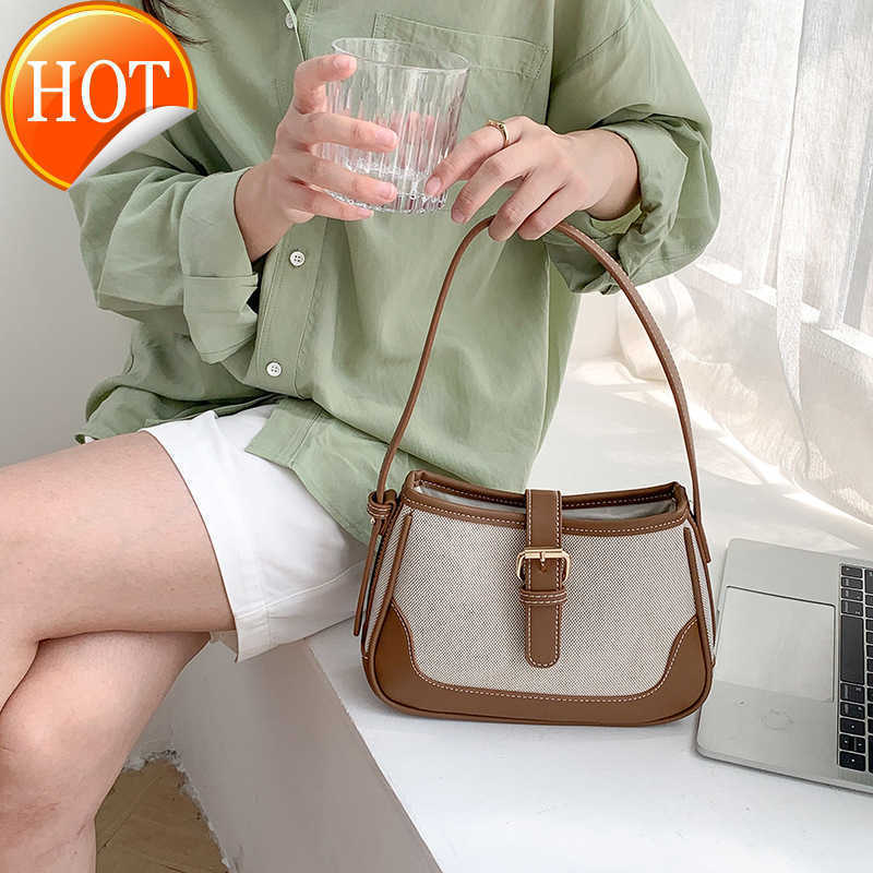 Women's Designer Bag New Bag Small Number Canvas Shoulder Ins Fashion Splicing Hand Factory Direct Sales, Khaki1
Women's Designer Bag New Bag Small Number Canvas Shoulder Ins Fashion Splicing Hand Factory Direct Sales, Khaki1