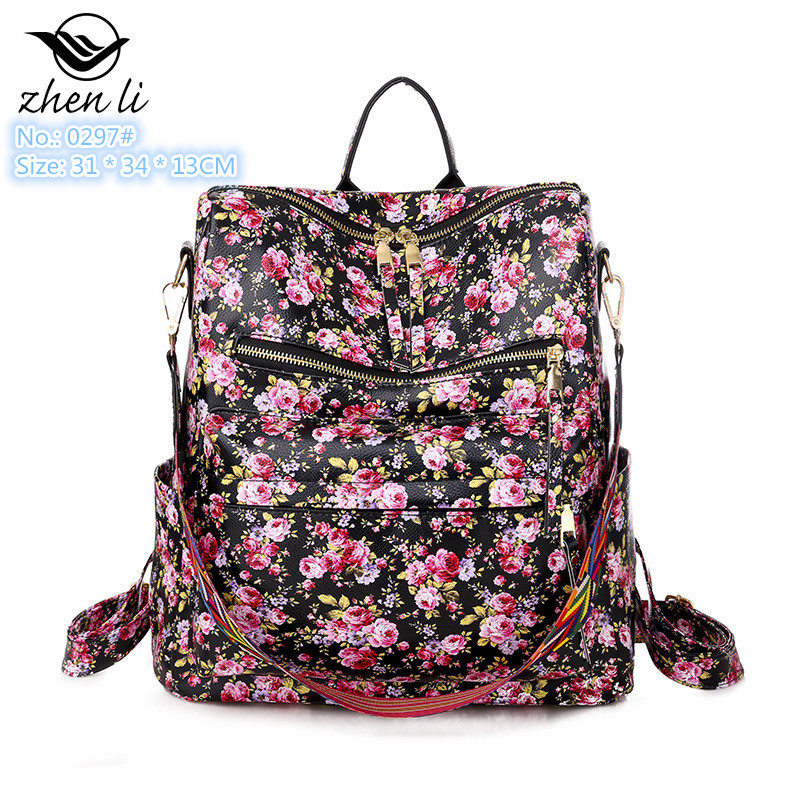 Wholesale factory ladies shoulder bags 3 colors street personality Leopard print handbag sweet print fashion crossbody bag outdoor leisure leather backpacks