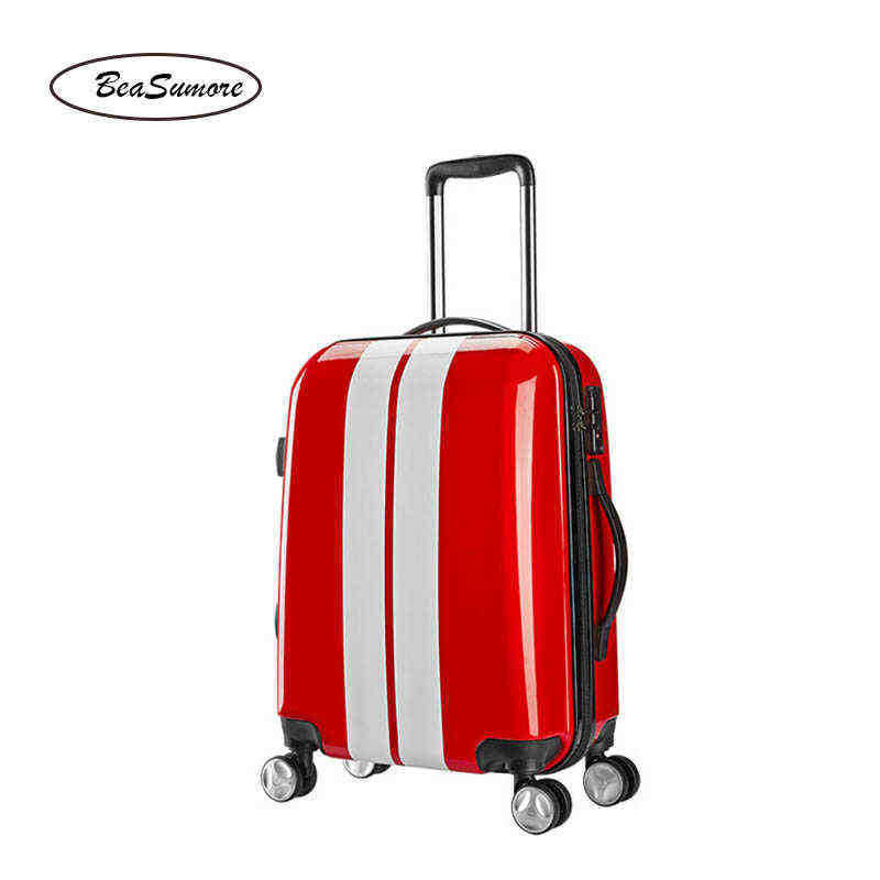 

Beasumore Inch Mini Rolling Luggage Spinner Women Fashion Suitcase Wheels Men Wear On Trolley Password Travel Bag Trunk J220707