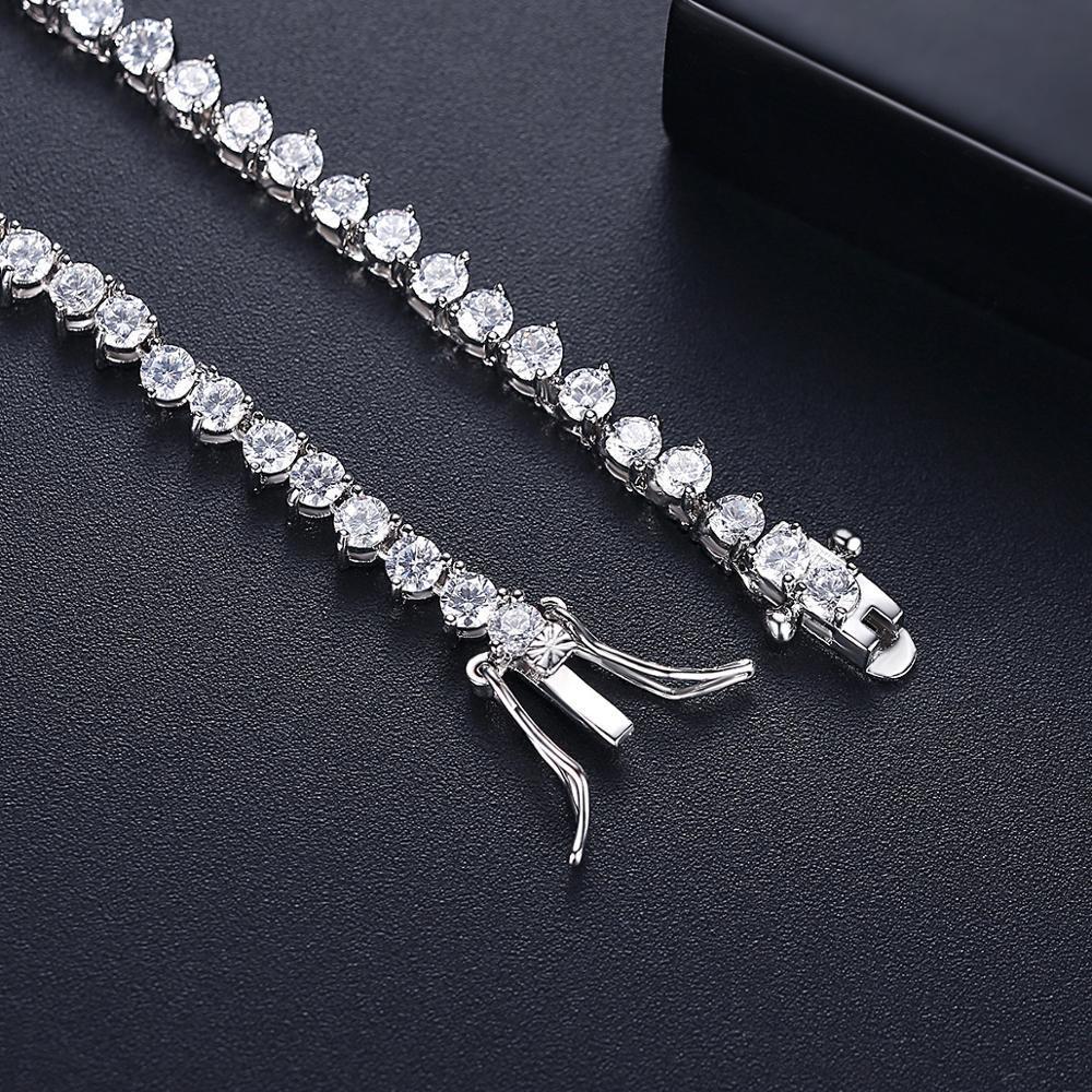 Chokers Trendy Lovers Necklace Lab Diamond Cz Stone White Gold Filled chorker Pendant Necklaces for Women Bridal Party Wedding jewelry 221123