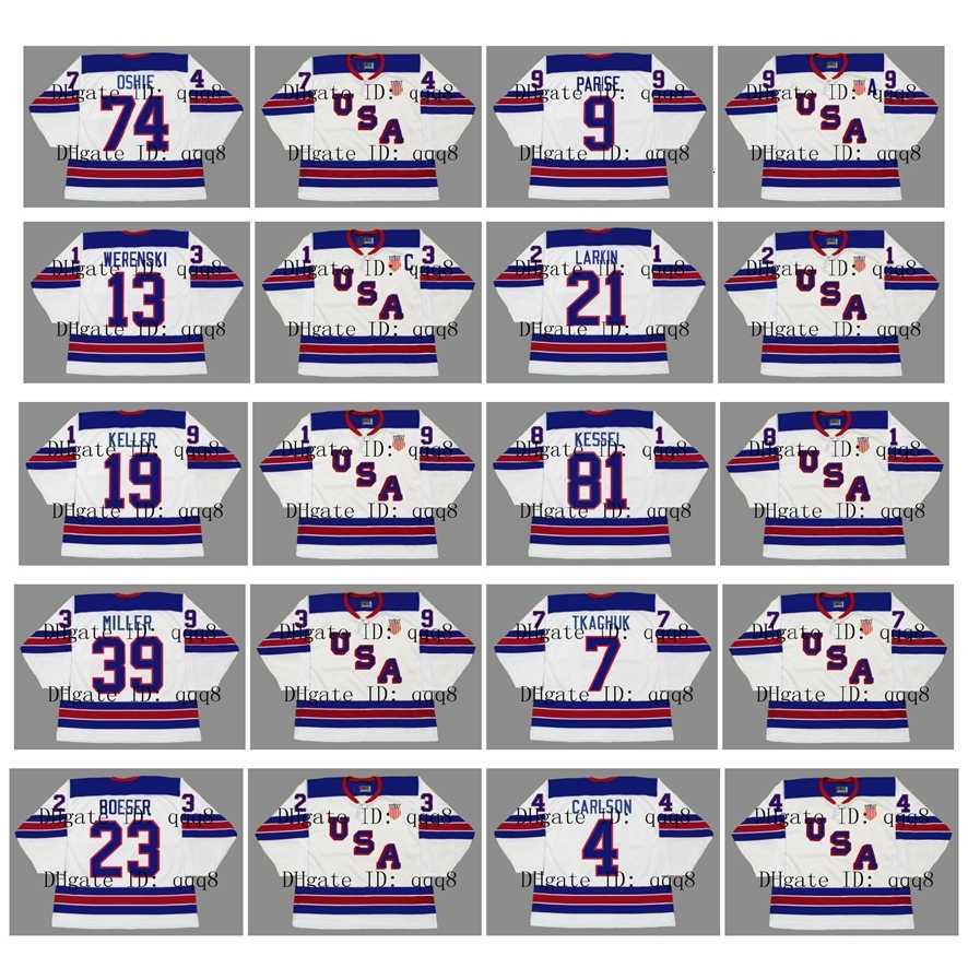 College Hockey Wears 2010 2014 2016 Vintage Team USA Jersey 74 TJ OSHIE 88 PATRICK KANE 9 ZACH PARISE 13 WERENSKI 21 DYLAN LARKIN 8 JOE PAVELSKI White Custom, As pic
College Hockey Wears 2010 2014 2016 Vintage Team USA Jersey 74 TJ OSHIE 88 PATRICK KANE 9 ZACH PARISE 13 WERENSKI 21 DYLAN LARKIN 8 JOE PAVELSKI White Custom, As pic