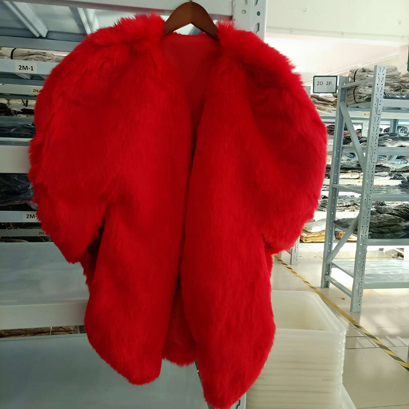 Women's Fur Faux IEFB / Autumn Winter Heart Pattern Personality O Collar Sleeveless Exaggeration Coat Women Fashion OB140 221123