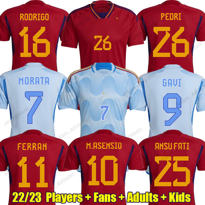 Spain soccer Jerseys 2022 world cup PEDRI RODRIGO GAVI ANSU FATI FERRAN Spanish football shirts SERGIO C.SOLER M.LLORENTE MORATA M.ASENSIO PAU OLMO camiseta de espana, 22-23 away+wc2022 patches
Spain soccer Jerseys 2022 world cup PEDRI RODRIGO GAVI ANSU FATI FERRAN Spanish football shirts SERGIO C.SOLER M.LLORENTE MORATA M.ASENSIO PAU OLMO camiseta de espana, 22-23 away+wc2022 patches