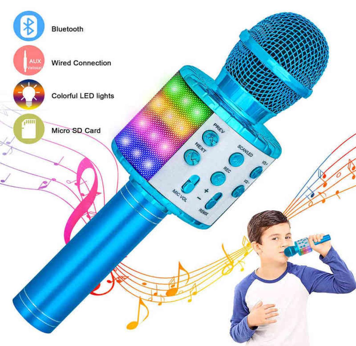 Microphones Wireless Bluetooth Karaoke Microphone Portable Speaker Machine Handheld Home KTV Player with Record Function T220916
Microphones Wireless Bluetooth Karaoke Microphone Portable Speaker Machine Handheld Home KTV Player with Record Function T220916