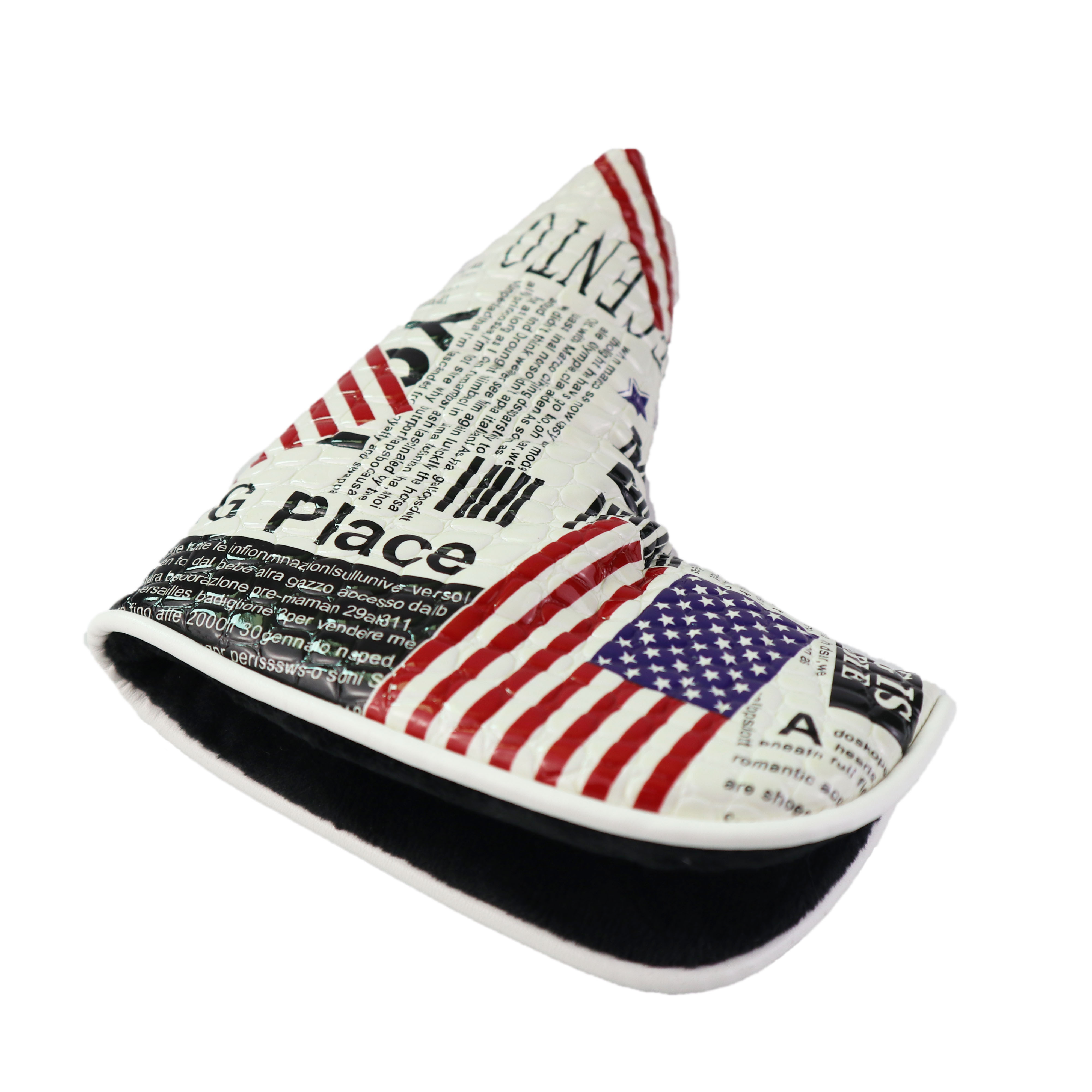 Club Heads Golf Club Wear Resistant Water Proof PU Leather Cover Magnetic Closure American Flag Blade Putter Stone Pattern White Color 6.8in/17.5cmx5.5in/14cm 86.3g
Club Heads Golf Club Wear Resistant Water Proof PU Leather Cover Magnetic Closure American Flag Blade Putter Stone Pattern White Color 6.8in/17.5cmx5.5in/14cm 86.3g