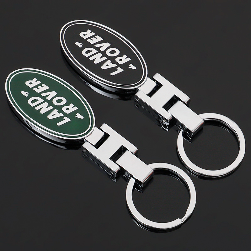3D Metal Zinc Alloy Car Logo Key Ring Keychain Accessories For Land Rover Freelander L2 LF Range Rover Evoque 3 4 Discovery L319 L462 Velar