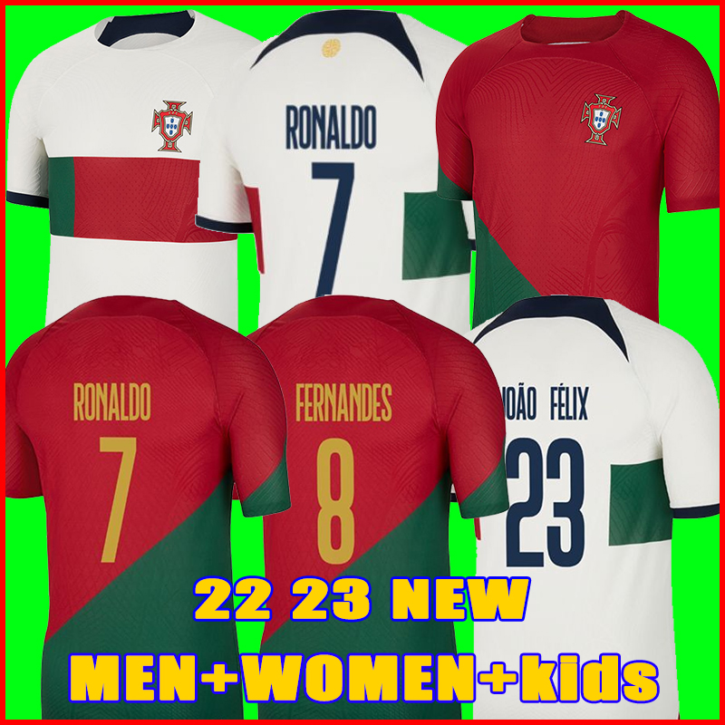 Portugal 2022 Portugal Soccer Jerseys national team away white jersey No.7 Ronaldo football uniform BERNARDO B.FERANDES, 22-23 home men+world cup patch
Portugal 2022 Portugal Soccer Jerseys national team away white jersey No.7 Ronaldo football uniform BERNARDO B.FERANDES, 22-23 home men+world cup patch