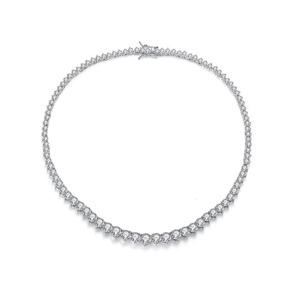 Chokers Trendy Lovers Necklace Lab Diamond Cz Stone White Gold Filled chorker Pendant Necklaces for Women Bridal Party Wedding jewelry 221123