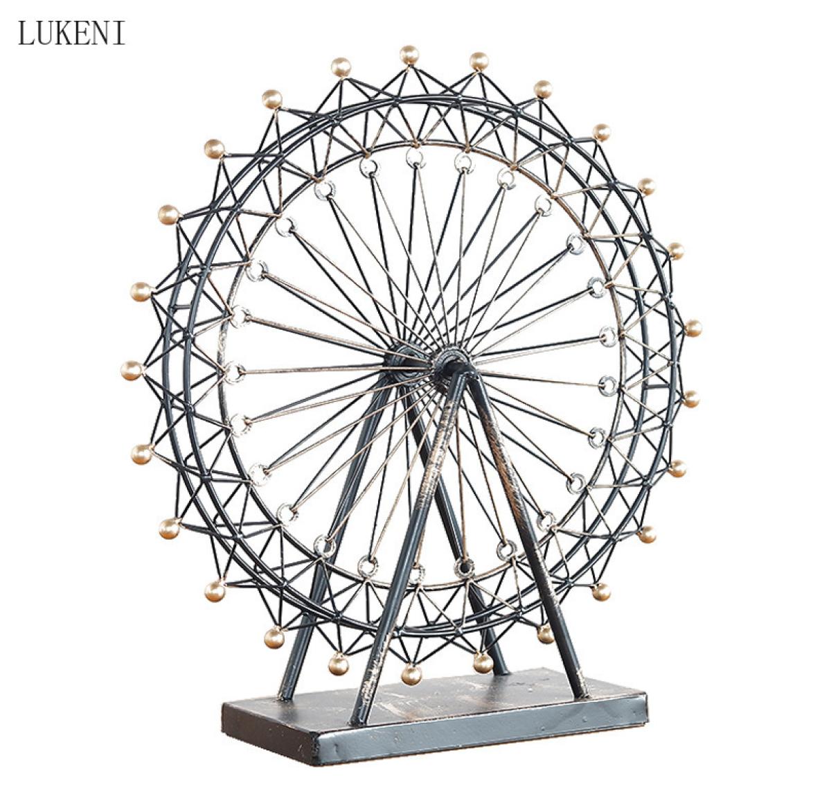 Retro Metal Crafts Wrought Iron Ferris Wheel Rotating Model Home Accessories Opening Desktop Decoration Ornaments 210414
Retro Metal Crafts Wrought Iron Ferris Wheel Rotating Model Home Accessories Opening Desktop Decoration Ornaments 210414