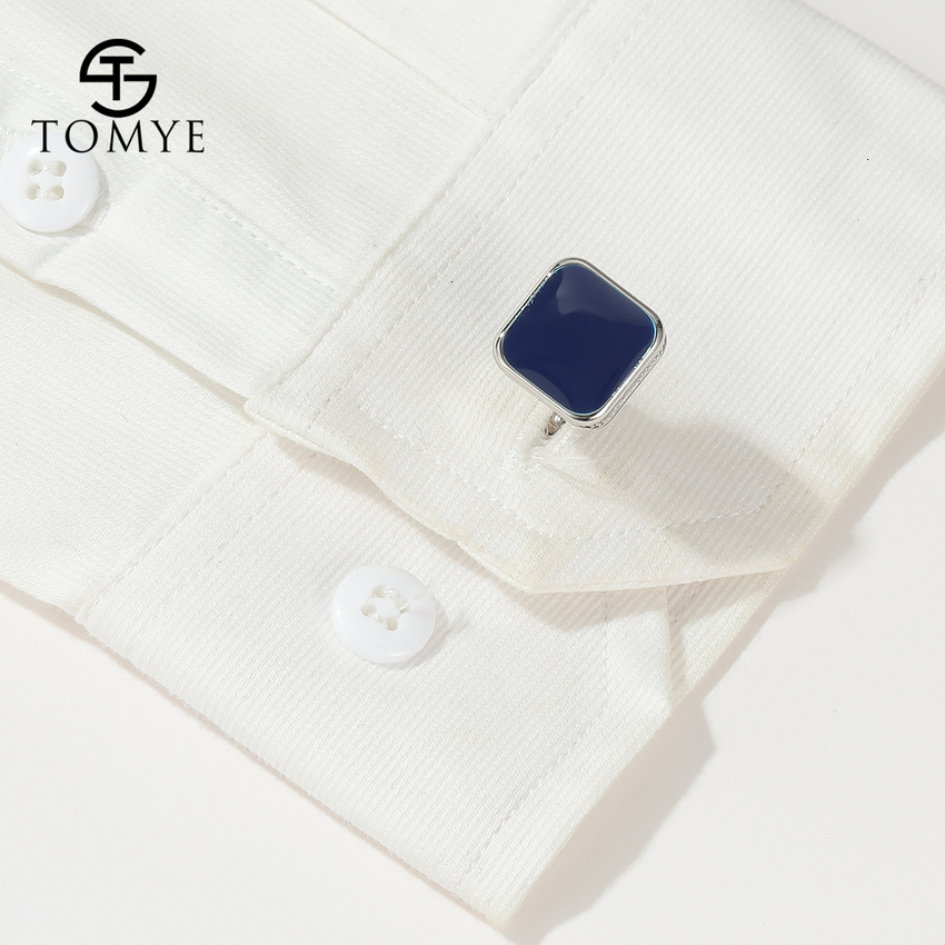 Cuff Links Cufflinks for Men TOMYE XK20S056 High Quality Fashion Square Metal Shirt Cuff Links for Gifts
