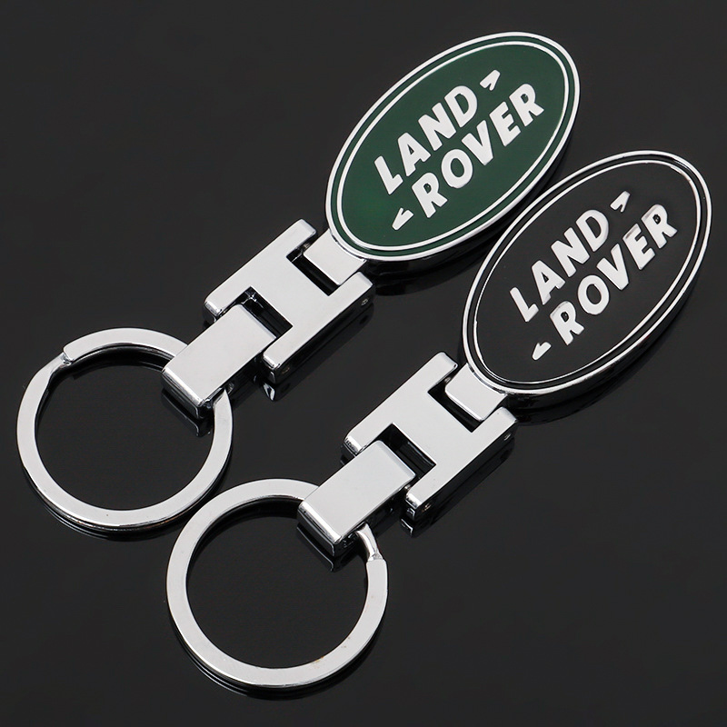 3D Metal Zinc Alloy Car Logo Key Ring Keychain Accessories For Land Rover Freelander L2 LF Range Rover Evoque 3 4 Discovery L319 L462 Velar