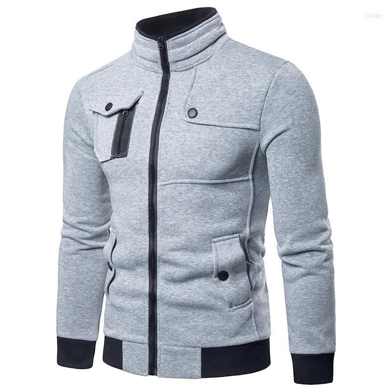 Men' Hoodies Men' Stand Collar Coat Sweater Multi Pocket European Long Sleeve Solid Color Zipper Jackets Simple Casual Versatile, Black
Men' Hoodies Men' Stand Collar Coat Sweater Multi Pocket European Long Sleeve Solid Color Zipper Jackets Simple Casual Versatile, Black