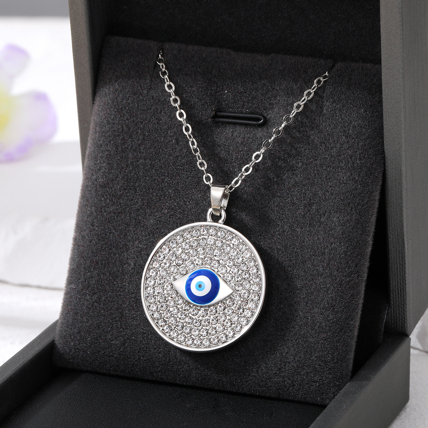 Turkey Evil Eye Necklace Bling Lucky Blue Eye Elephant Fatima Hand Pendant necklaces Women Men Jewelry
