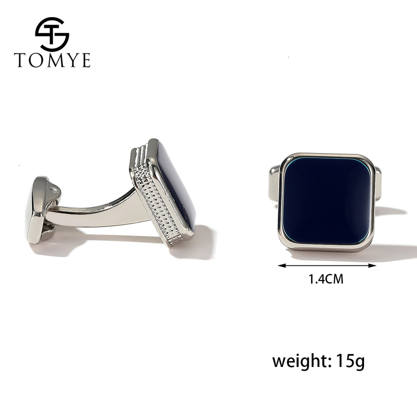 Cuff Links Cufflinks for Men TOMYE XK20S056 High Quality Fashion Square Metal Shirt Cuff Links for Gifts