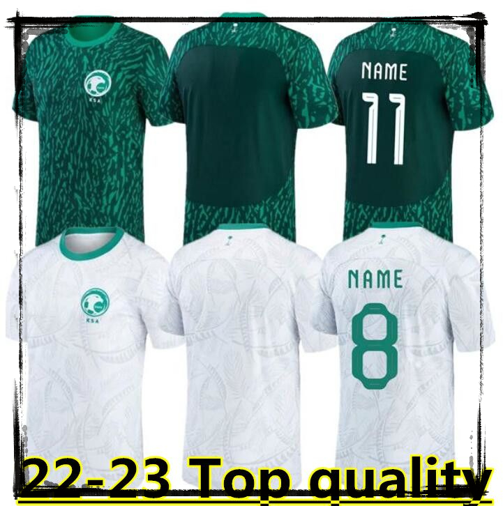 2022 Saudi soccer jerseys national team Najei Salem Al Dawsari Abudullah Alhamddan Firas Albirakan Arabia Muwallad Buraikan Faraj Shahrani football shirt 666, Black
2022 Saudi soccer jerseys national team Najei Salem Al Dawsari Abudullah Alhamddan Firas Albirakan Arabia Muwallad Buraikan Faraj Shahrani football shirt 666, Black