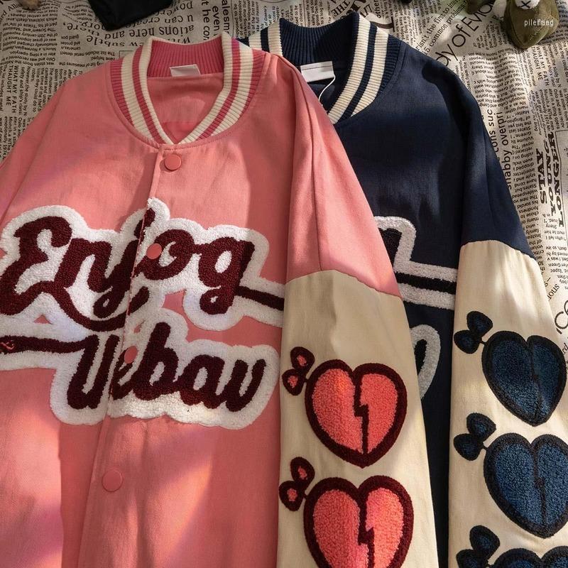 Men' Jackets Men' Baseball Bomber Jacket Women Men Outerwear & Coats Preppy Style Flocking Mens Fashion Clothing Trends Pink, Blue
Men' Jackets Men' Baseball Bomber Jacket Women Men Outerwear & Coats Preppy Style Flocking Mens Fashion Clothing Trends Pink, Blue