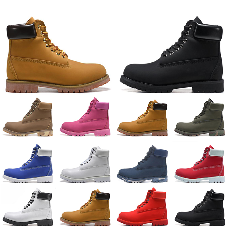 Designer shoes mens women martin boots luxury ankle boot cowboy Yellow Wheat Black Red White Olive Camo booties Platform Sneakers Outdoor Hiking Sports Trainers