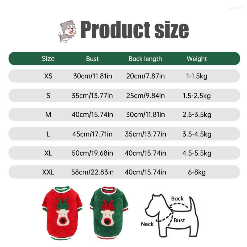 Dog Apparel Warm Christmas Pets Clothes For Small Dogs Winter Soft Fleece Sweater Cute Elk Print Pet Clothing Chihuahua Puppy Cat