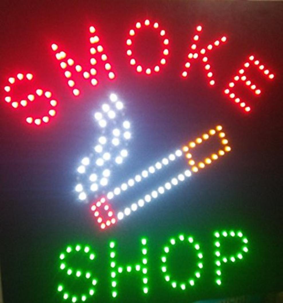 

Square Led Smoke Shop Open Neon Signs for Business Store Led Sign 48 X 48 CM2719191