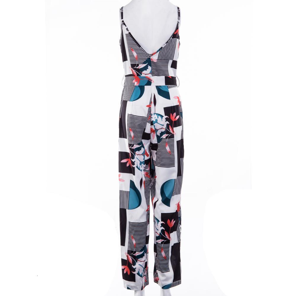 Women's Jumpsuits Rompers Women Boho Romper Floral Casual Summer Jumpsuit Bodysuit Sleeveless Loose Long Pants Trousers Holiday Beach Female Over
