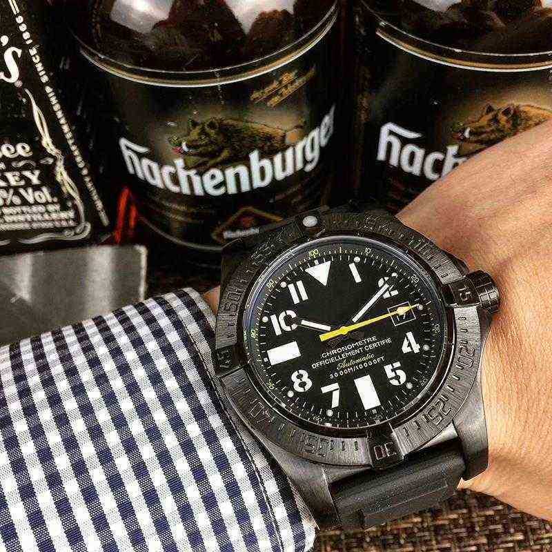 Waterproof Automatic titanium Luxe Breit Watches5 lings Pointer Luxury Silicone watch Strap Mechanical Atm Dial Luminous Mens Montre De Full 9hg2 Black Watch ZGF7, Color 1
Waterproof Automatic titanium Luxe Breit Watches5 lings Pointer Luxury Silicone watch Strap Mechanical Atm Dial Luminous Mens Montre De Full 9hg2 Black Watch ZGF7, Color 1