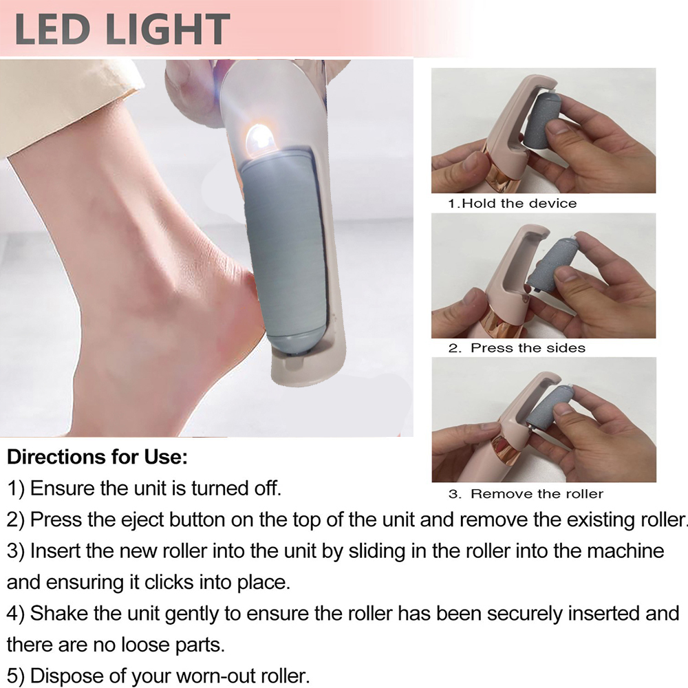 Foot Treatment Professional Electric File Callus Remover Pedicure Machine Apparatus for Heels Grinding Device Corns Remove Roller 221124