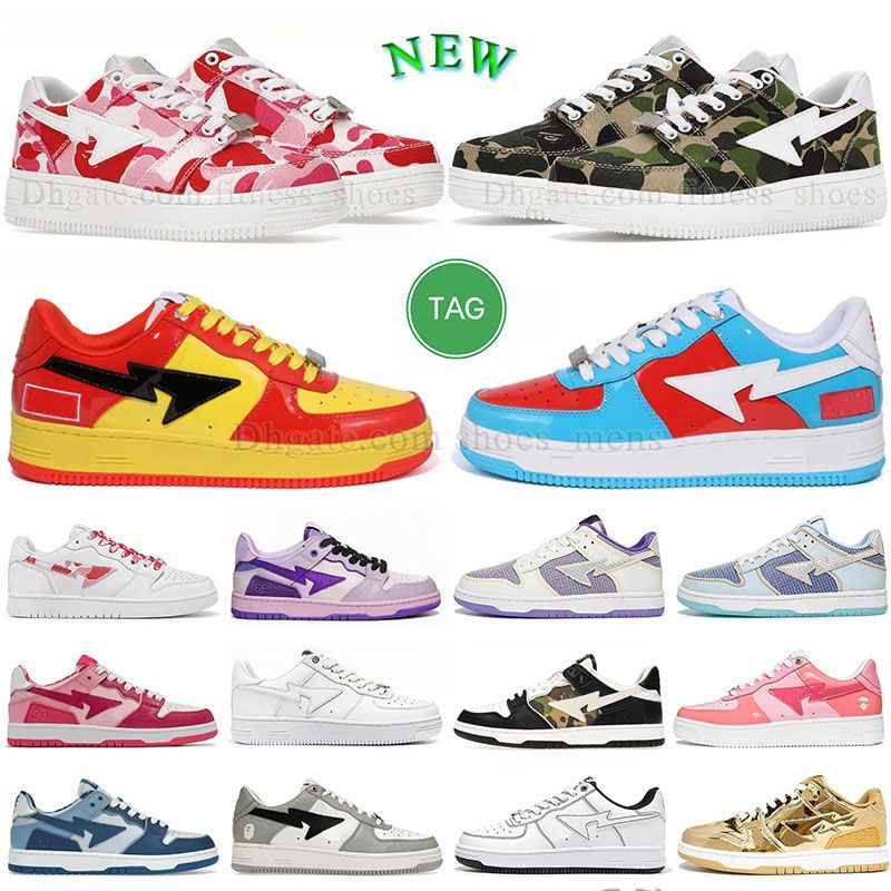 Fashion a bathe ape bapes sta casual shoes mens women top low abc camo bapestas designer sneaker university blue panda triple pink green white and black sport trainers, B13
Fashion a bathe ape bapes sta casual shoes mens women top low abc camo bapestas designer sneaker university blue panda triple pink green white and black sport trainers, B13