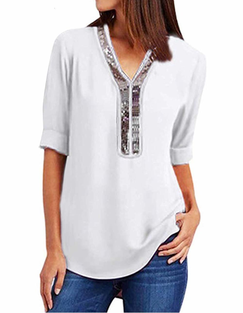 Women's Jumpsuits Rompers Women Casual Patchwork Blouse Long Sleeve VNeck Loose Blouses Autumn Spring Shirts L5XL 221123