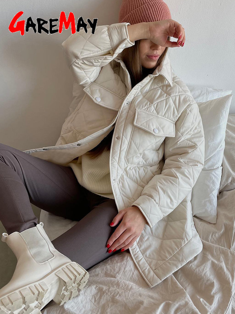 Womens Down Parkas Parka Winter Vintage Warm Cotton Jacket with Belt Padded Female Long Thin White Oversize Quilted Coat for Women 221124