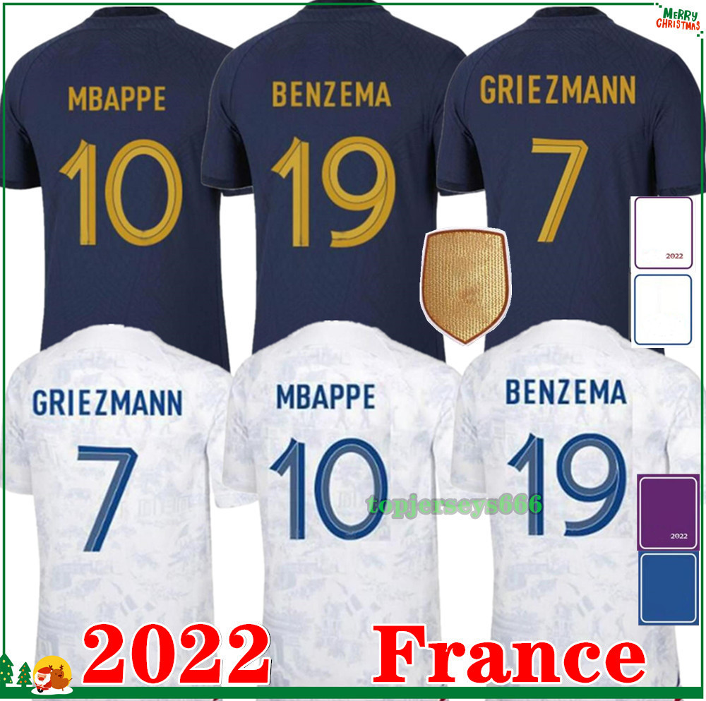 2022 French soccer jersey 2023 BENZEMA MBAPPE GIROUD GRIEZMANN SALIBA COMAN PAVARD KANTE jerseys 22 23 Maillot de foot football shirt, Men
2022 French soccer jersey 2023 BENZEMA MBAPPE GIROUD GRIEZMANN SALIBA COMAN PAVARD KANTE jerseys 22 23 Maillot de foot football shirt, Men
