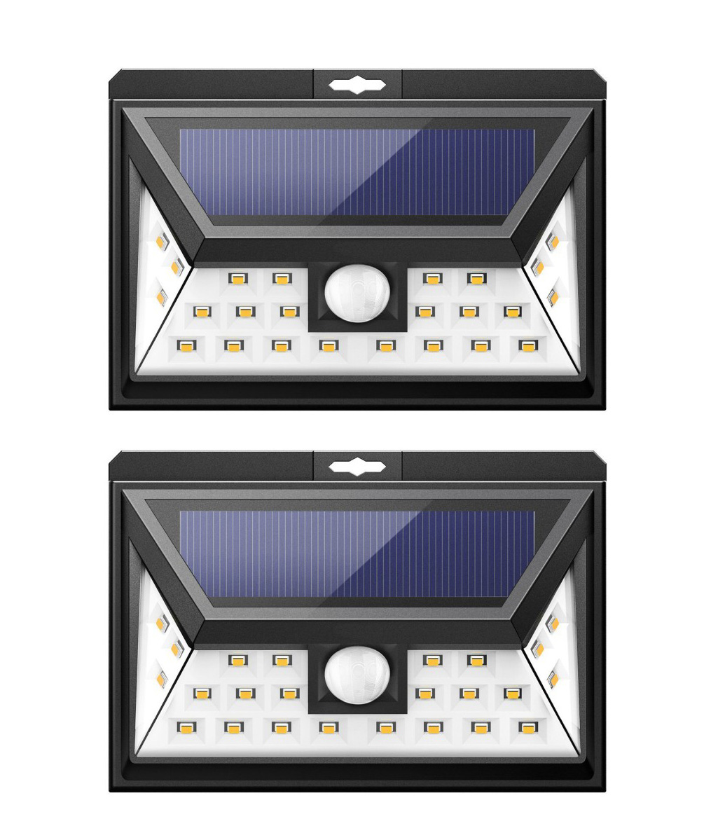 Solar Wall Lights Outdoor Security Motion Sensor Wireless IP 65 Waterproof Lights for Garden Fence Patio Garage 24 LED 2-Pack
Solar Wall Lights Outdoor Security Motion Sensor Wireless IP 65 Waterproof Lights for Garden Fence Patio Garage 24 LED 2-Pack
