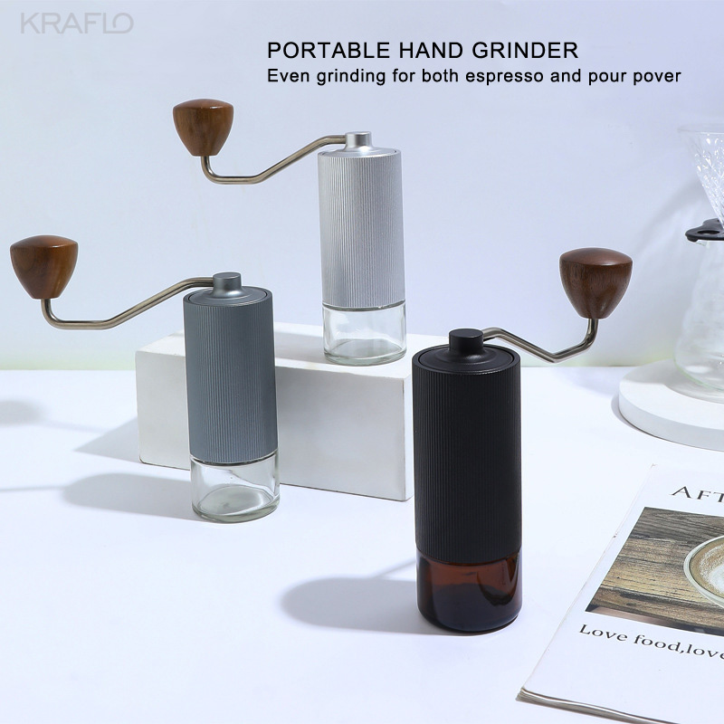 Portable Manual Coffee grinder Aluminum coffee- bean milling machine 25g Conical burr miller hand coffee-grinder
Portable Manual Coffee grinder Aluminum coffee- bean milling machine 25g Conical burr miller hand coffee-grinder