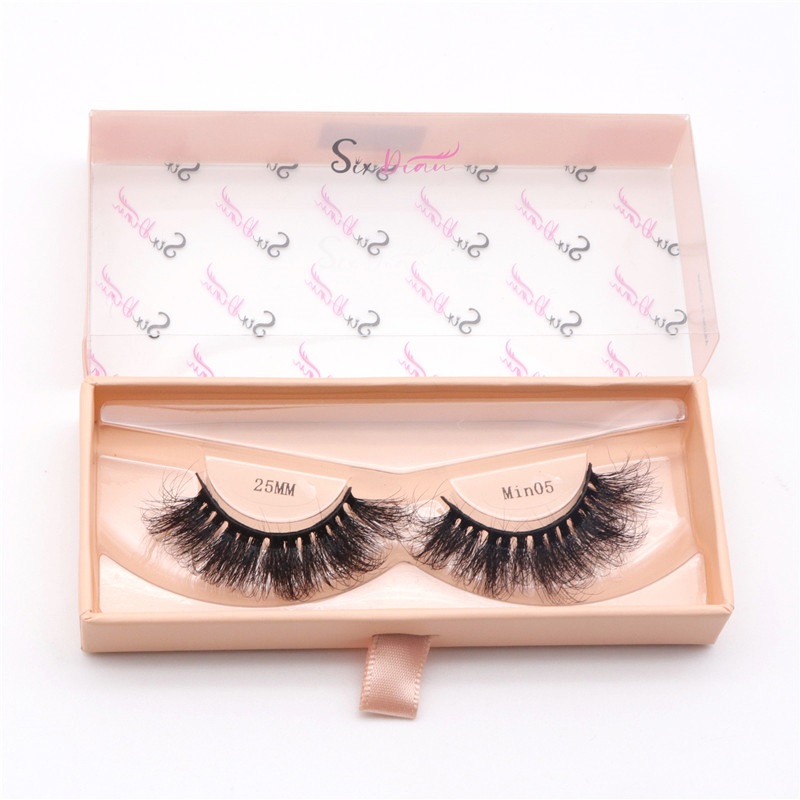 25mm D Curl False Eyelash Extension Faux Mink Lashes Long Dramatic Fluffy Thick Lash Handmade Eye Makeup Pestanas Postizas Rizadas D Falsche Wimpern M